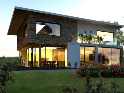 Проект 2 этажного дома из блоков MZ2